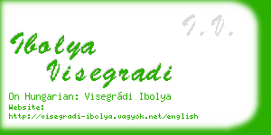 ibolya visegradi business card